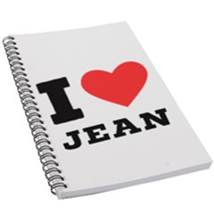 I Love Jean 5 5  X 8 5  Notebook by ilovewhateva