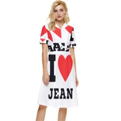 I Love Jean Button Top Knee Length Dress by ilovewhateva