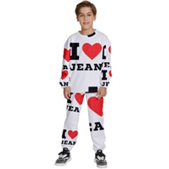 I Love Jean Kids  Sweatshirt Set by ilovewhateva