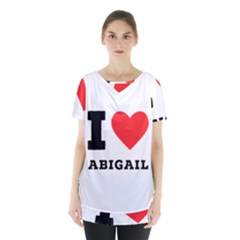 I Love Abigail  Skirt Hem Sports Top by ilovewhateva