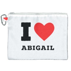 I Love Abigail  Canvas Cosmetic Bag (xxl) by ilovewhateva