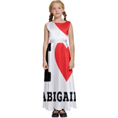 I Love Abigail  Kids  Satin Sleeveless Maxi Dress by ilovewhateva