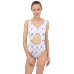 Background Hexagram Spiral Center Cut Out Swimsuit by Semog4