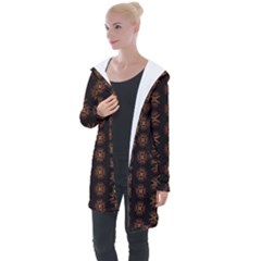 Pattern Floral Texture Icons Longline Hooded Cardigan by Semog4
