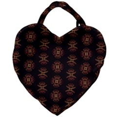 Pattern Floral Texture Icons Giant Heart Shaped Tote by Semog4