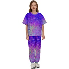 Psychedelic Retrovintage Colorful Kids  Tee And Pants Sports Set by Semog4