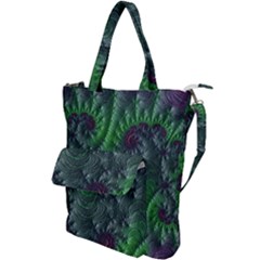 Fractal Floral Background Planetary Shoulder Tote Bag by Semog4