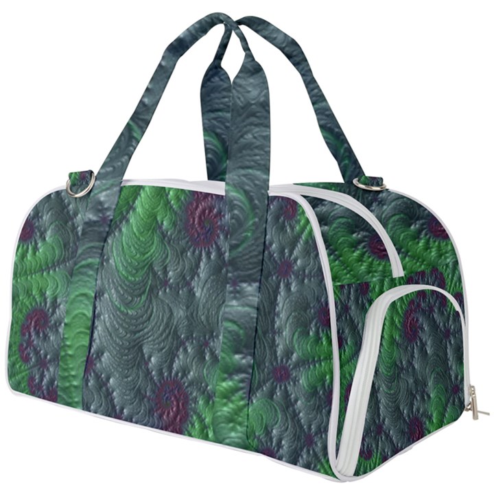 Fractal Floral Background Planetary Burner Gym Duffel Bag