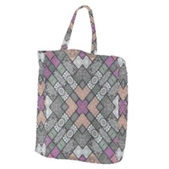 Mandala Decoration Floral Flower Giant Grocery Tote by Semog4