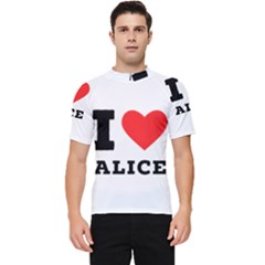 I Love Alice Men s Short Sleeve Rash Guard by ilovewhateva