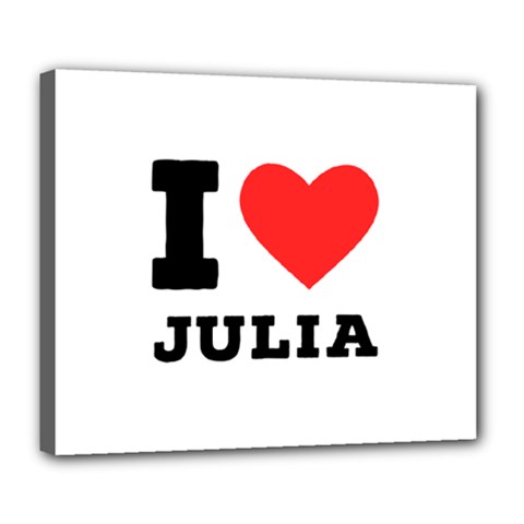 I Love Julia  Deluxe Canvas 24  X 20  (stretched) by ilovewhateva