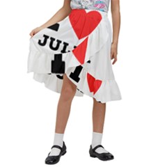 I Love Julia  Kids  Ruffle Flared Wrap Midi Skirt by ilovewhateva