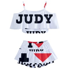 I Love Judy Kids  Off Shoulder Skirt Bikini by ilovewhateva