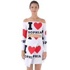 I Love Sophia Off Shoulder Top With Skirt Set by ilovewhateva