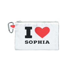 I Love Sophia Canvas Cosmetic Bag (small) by ilovewhateva