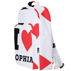 I Love Sophia Double Compartment Backpack by ilovewhateva