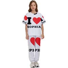 I Love Sophia Kids  Tee And Pants Sports Set by ilovewhateva