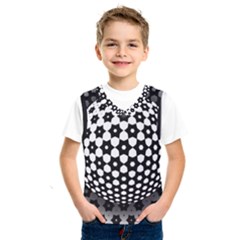 Sphere Spherical Circular Monochrome Circle Art Kids  Basketball Tank Top by Jancukart