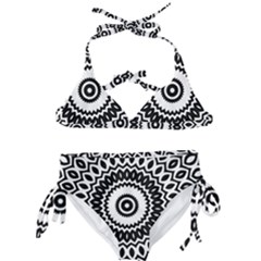 Circular Concentric Radial Symmetry Abstract Kids  Classic Bikini Set by Jancukart