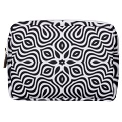 Pattern Wave Symmetry Monochrome Abstract Make Up Pouch (medium)