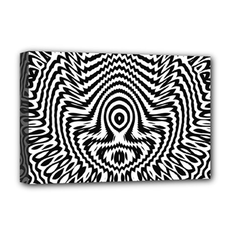 Monochrome Symmetry Abstract Deluxe Canvas 18  X 12  (stretched) by Jancukart