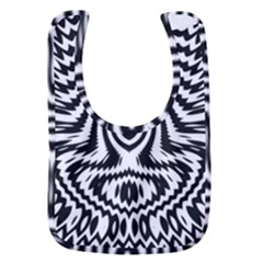 Monochrome Symmetry Abstract Baby Bib by Jancukart