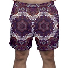 Rosette Kaleidoscope Mosaic Abstract Background Men s Shorts