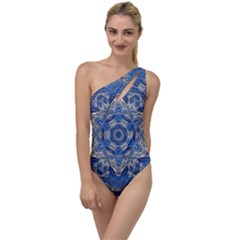 Mandala Rosette Kaleidoscope Abstract Background To One Side Swimsuit