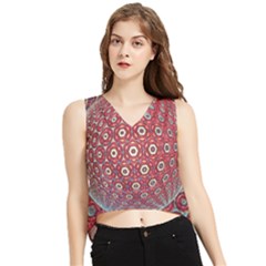 Sphere Spherical Metallic Colorful Circular Orb V-neck Cropped Tank Top by Jancukart