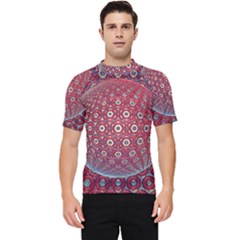 Sphere Spherical Metallic Colorful Circular Orb Men s Short Sleeve Rash Guard