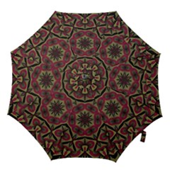Mandala Rosette Pattern Kaleidoscope Abstract Hook Handle Umbrellas (medium) by Jancukart