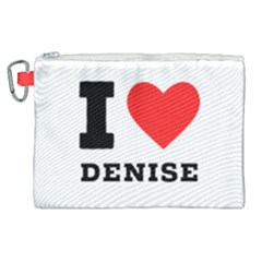 I Love Denise Canvas Cosmetic Bag (xl) by ilovewhateva