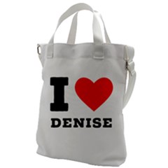 I Love Denise Canvas Messenger Bag by ilovewhateva