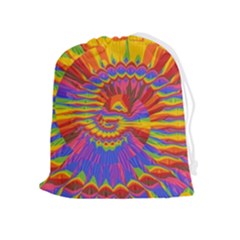 Colorful Spiral Abstract Swirl Twirl Art Pattern Drawstring Pouch (xl) by Jancukart