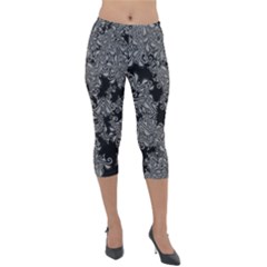 Modern Tribalism Elegance Print Lightweight Velour Capri Leggings  by dflcprintsclothing