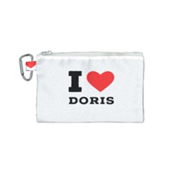 I Love Doris Canvas Cosmetic Bag (small) by ilovewhateva