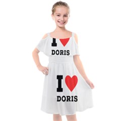 I Love Doris Kids  Cut Out Shoulders Chiffon Dress