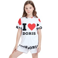 I Love Doris Kids  Tee And Sports Shorts Set by ilovewhateva