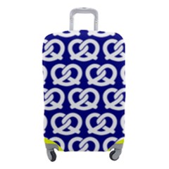 Navy Pretzel Illustrations Pattern Luggage Cover (small) by GardenOfOphir