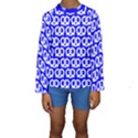Blue Pretzel Illustrations Pattern Kids  Long Sleeve Swimwear View1