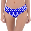 Blue Pretzel Illustrations Pattern Reversible Classic Bikini Bottoms View3