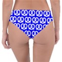 Blue Pretzel Illustrations Pattern Reversible Classic Bikini Bottoms View4