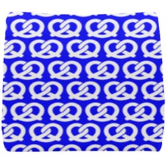 Blue Pretzel Illustrations Pattern Seat Cushion by GardenOfOphir