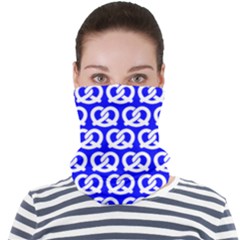 Blue Pretzel Illustrations Pattern Face Seamless Bandana (adult) by GardenOfOphir