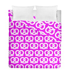 Pink Pretzel Illustrations Pattern Duvet Cover Double Side (full/ Double Size) by GardenOfOphir