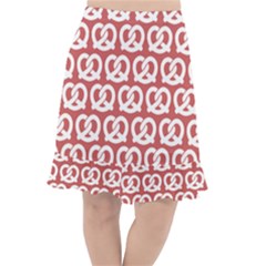 Trendy Pretzel Illustrations Pattern Fishtail Chiffon Skirt by GardenOfOphir