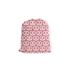 Chic Pretzel Illustrations Pattern Drawstring Pouch (small) by GardenOfOphir