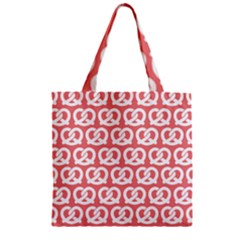 Chic Pretzel Illustrations Pattern Zipper Grocery Tote Bag by GardenOfOphir