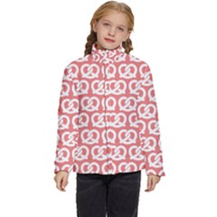 Chic Pretzel Illustrations Pattern Kids  Puffer Bubble Jacket Coat by GardenOfOphir