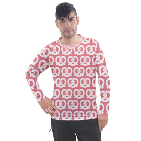 Chic Pretzel Illustrations Pattern Men s Pique Long Sleeve Tee by GardenOfOphir